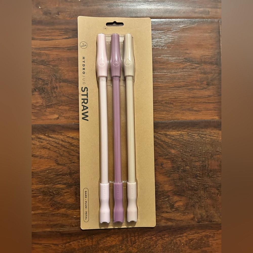 HydroJug Pink Neutrals Straws